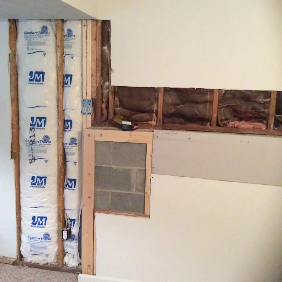 Wall insulation replacement during Contents Cleaning & Restoration in Yorktown